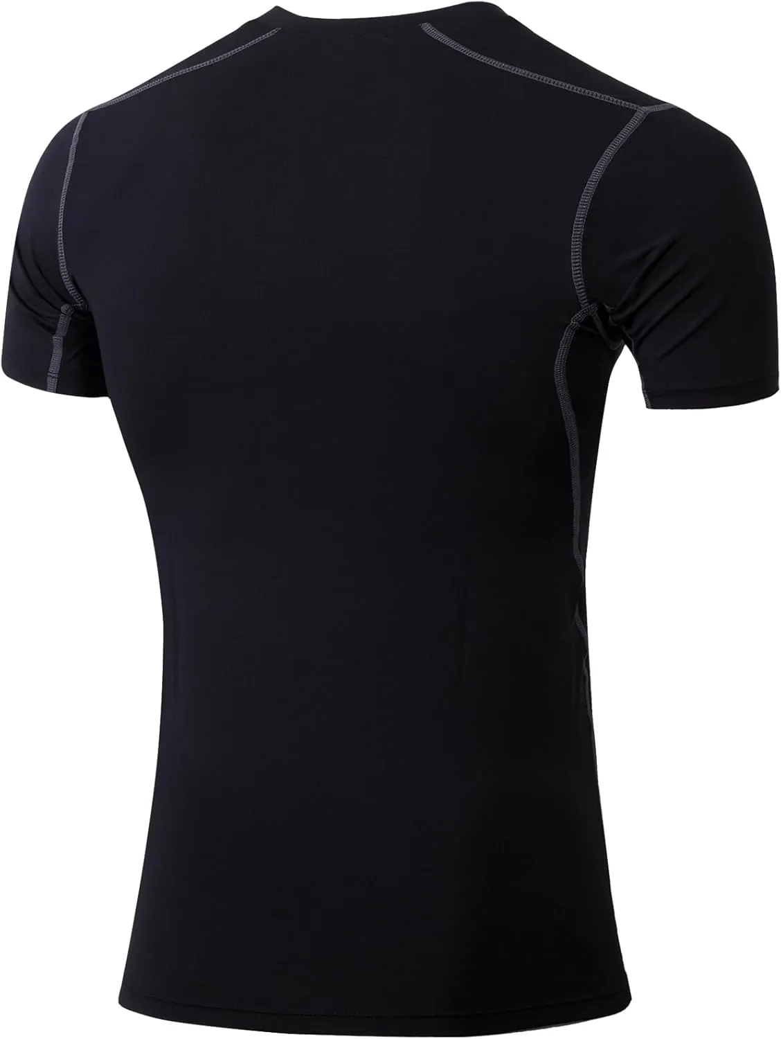 SPVISE 1 or 2 Pack Men's Compression Shirts Short Sleeve Athletic Workout T-Shirt Running Tops Cool Dry Active Gym Undershirt