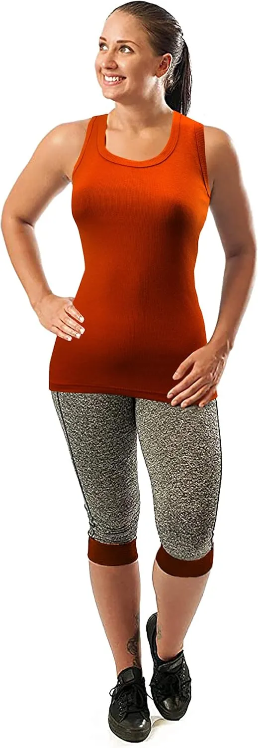SUMONA Women 3/6/12 Pack Tank Tops Racerback Ribbed Rib A-Shirts Basic Sleeveless