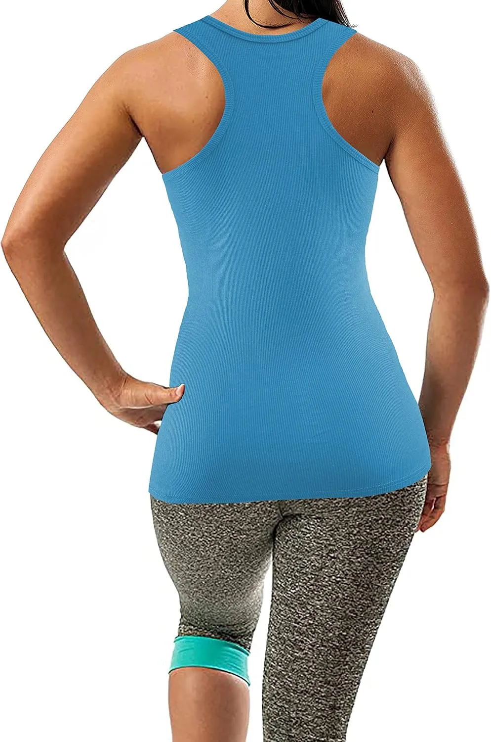 SUMONA Women 3/6/12 Pack Tank Tops Racerback Ribbed Rib A-Shirts Basic Sleeveless