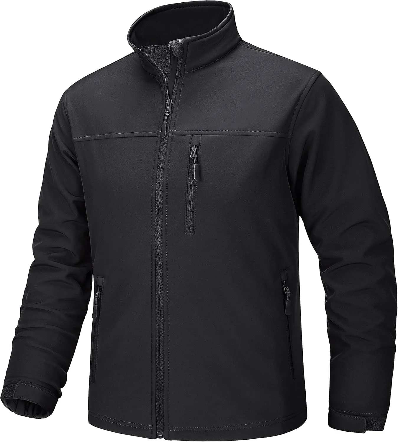 TACVASEN Men's Lightweight Softshell Jacket Fleece Lined Waterproof Tactical Soft Shell Rain Coats Windbreaker Outdoor