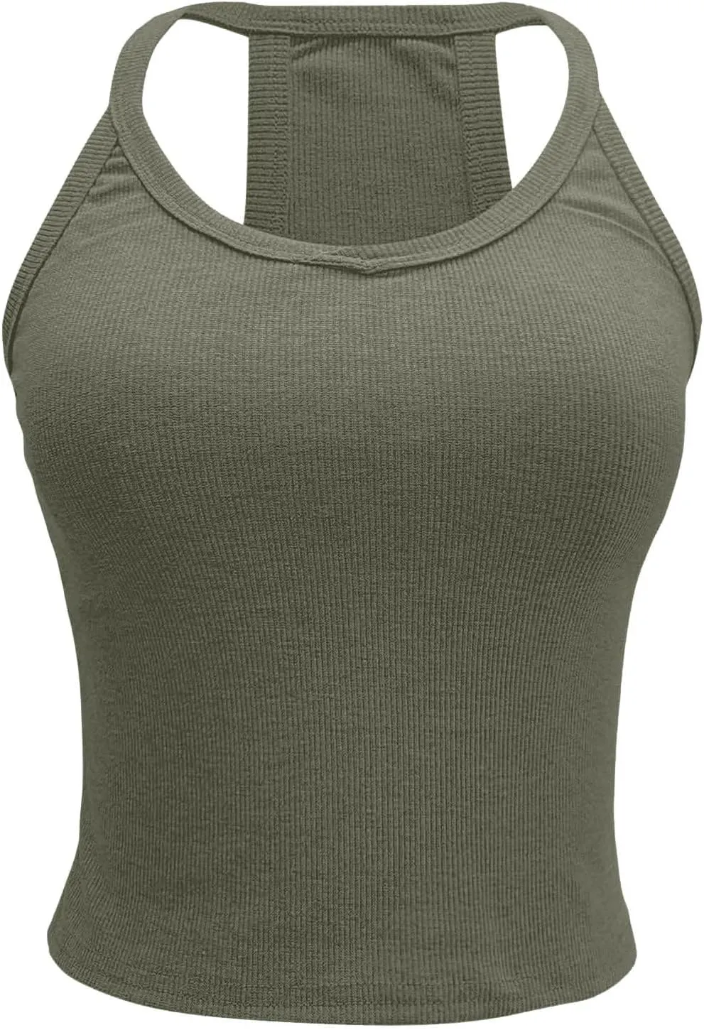 Tank Tops for Women Workout Tops for Women Racerback Basic Tank Summer 2024 Camisole V Neck Slim Fit Ribbed Sleeveless