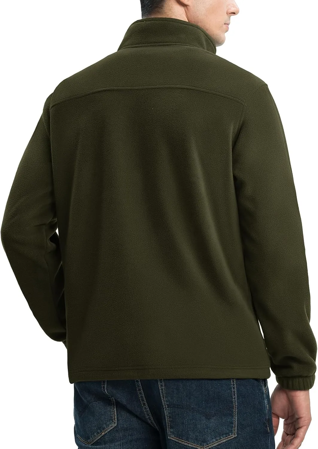 TBMPOY Men's Fleece Jackets Lightweight Full-Zip Fall Jacket Outdoor Hiking Warm Winter Coats with Pockets