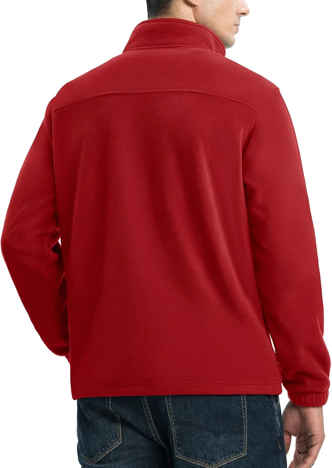 TBMPOY Men's Fleece Jackets Lightweight Full-Zip Fall Jacket Outdoor Hiking Warm Winter Coats with Pockets