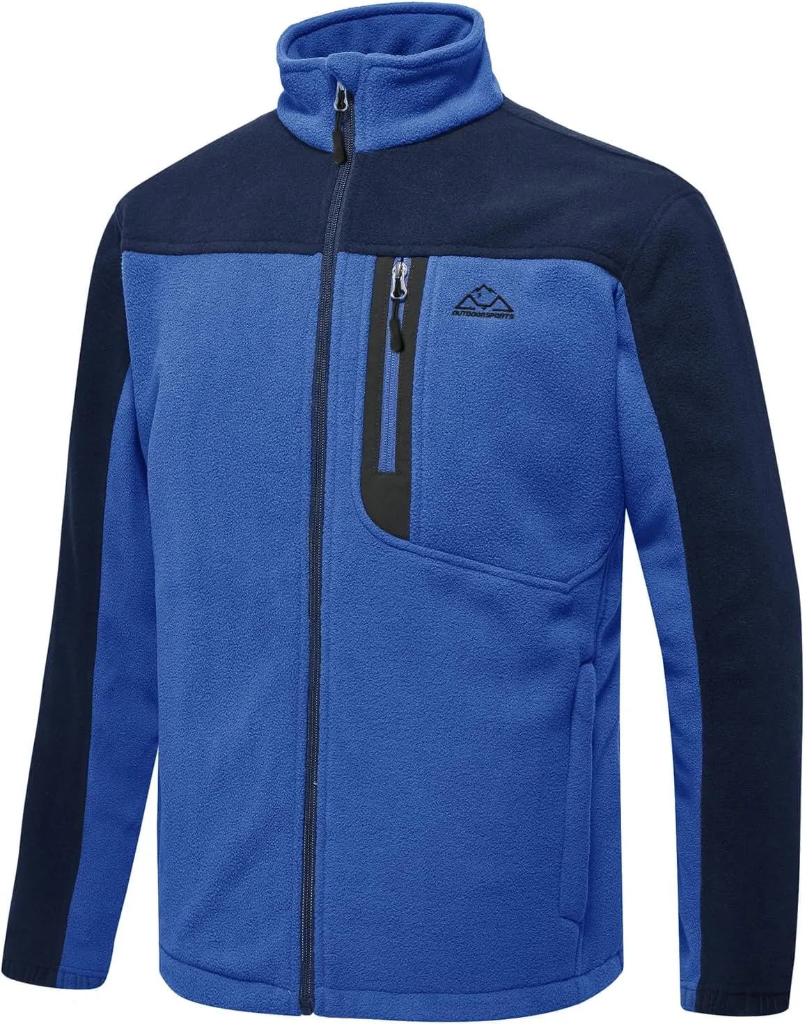 TBMPOY Men's Fleece Jackets Lightweight Full-Zip Fall Jacket Warm Winter Coats Outdoor Hiking with Pockets