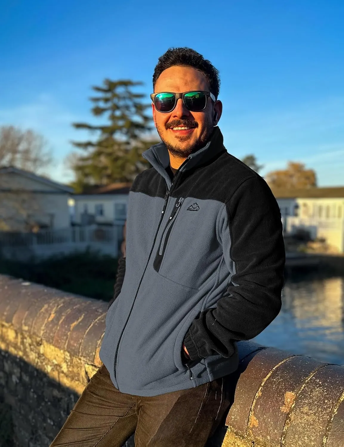TBMPOY Men's Fleece Jackets Lightweight Full-Zip Fall Jacket Warm Winter Coats Outdoor Hiking with Pockets