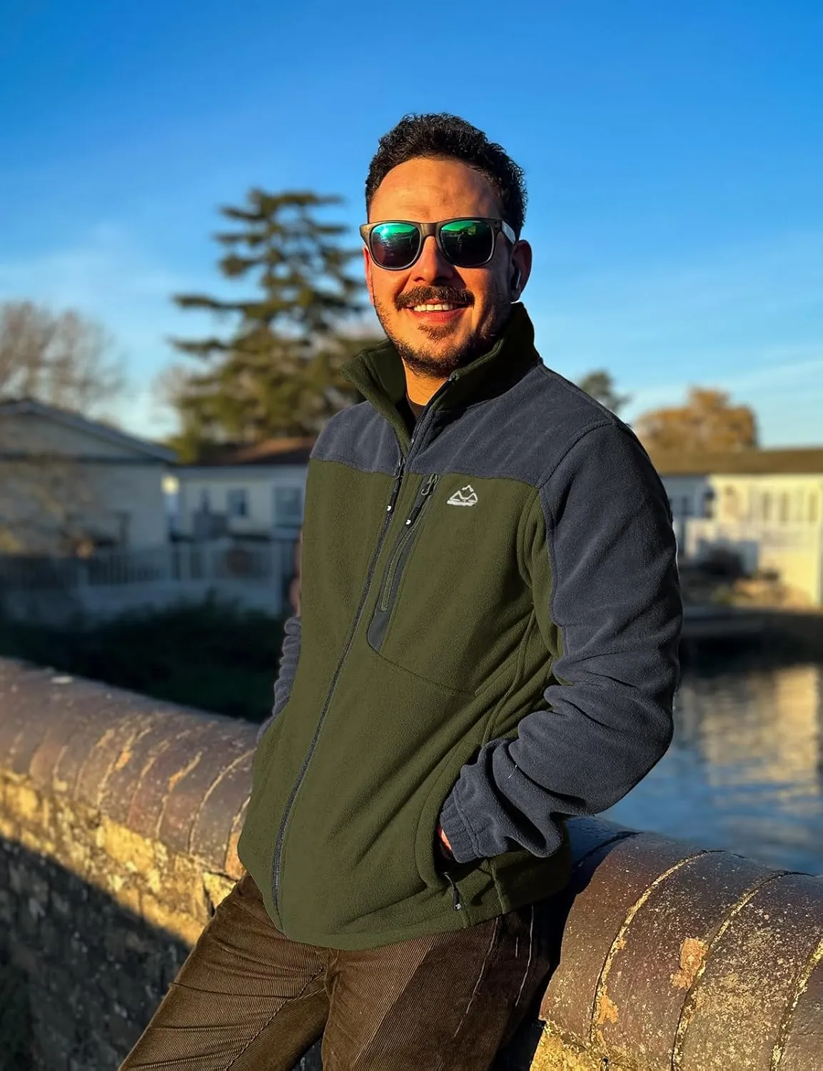 TBMPOY Men's Fleece Jackets Lightweight Full-Zip Fall Jacket Warm Winter Coats Outdoor Hiking with Pockets