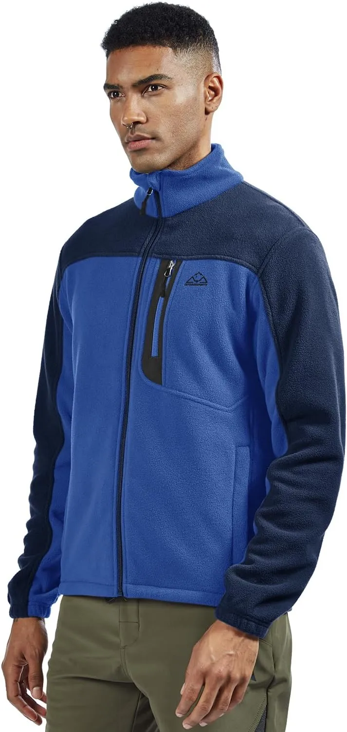 TBMPOY Men's Fleece Jackets Lightweight Full-Zip Fall Jacket Warm Winter Coats Outdoor Hiking with Pockets