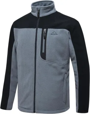 TBMPOY Men's Fleece Jackets Lightweight Full-Zip Fall Jacket Warm Winter Coats Outdoor Hiking with Pockets