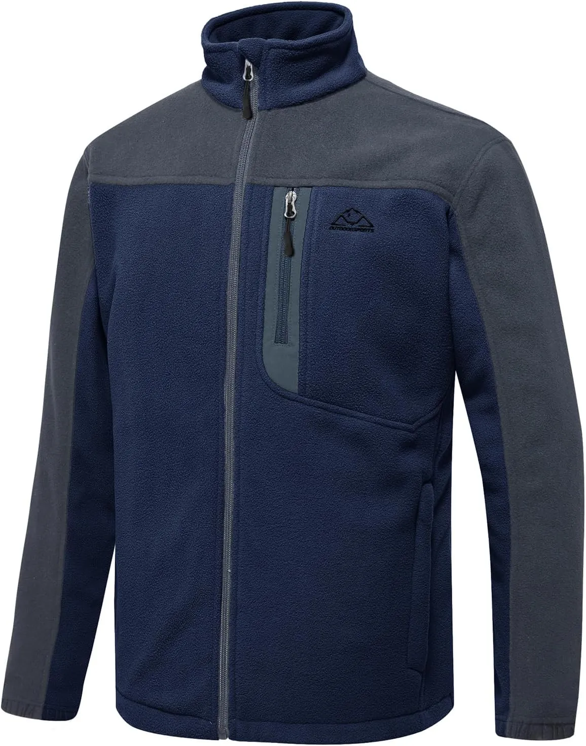 TBMPOY Men's Fleece Jackets Lightweight Full-Zip Fall Jacket Warm Winter Coats Outdoor Hiking with Pockets