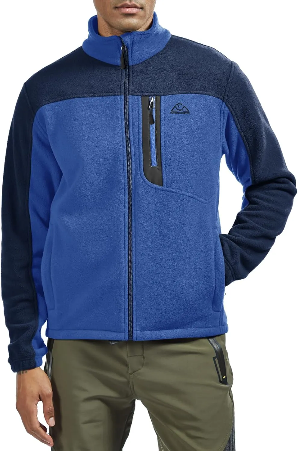 TBMPOY Men's Fleece Jackets Lightweight Full-Zip Fall Jacket Warm Winter Coats Outdoor Hiking with Pockets