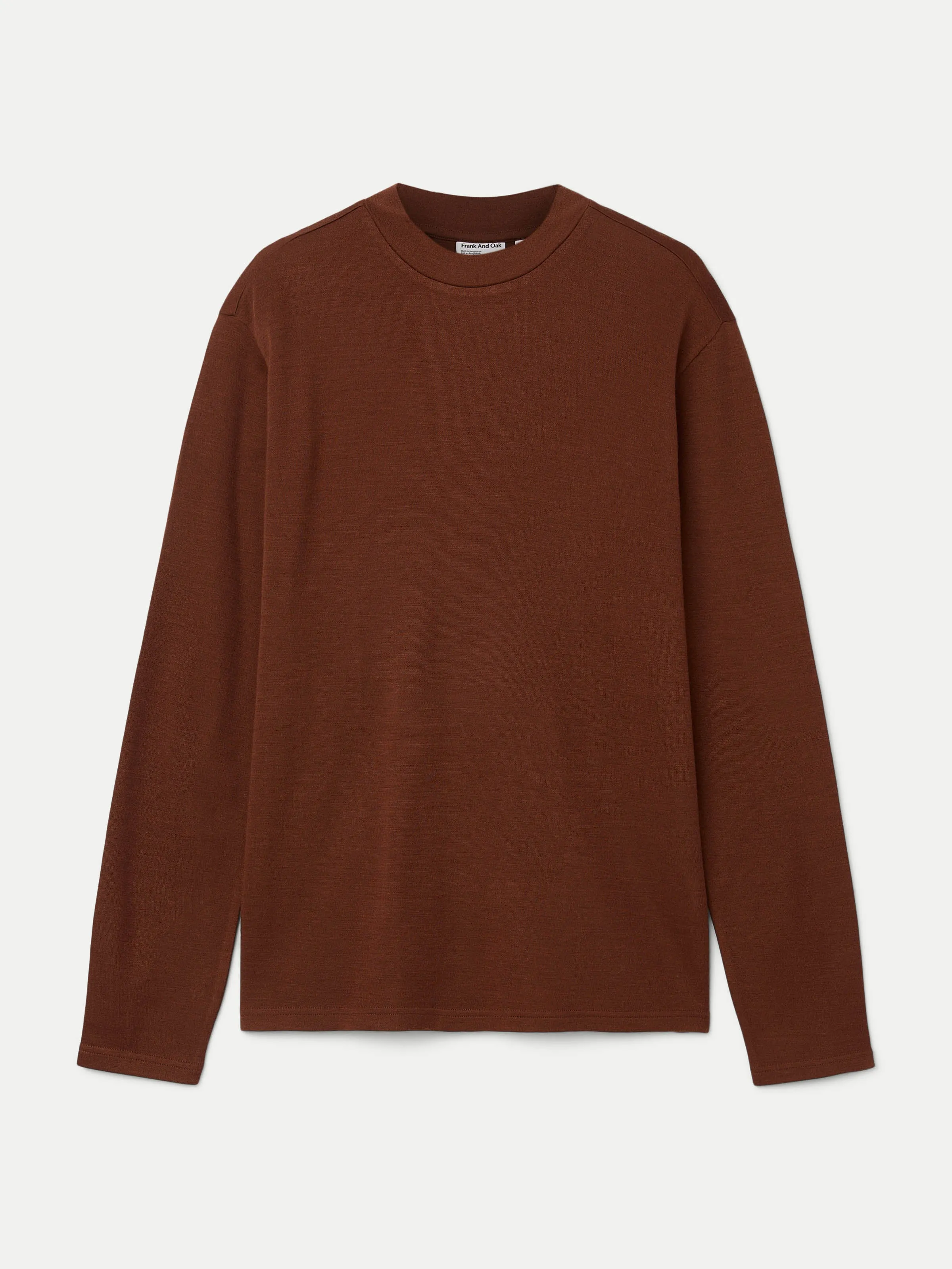 The Merino Wool Mock Neck  in Cappuccino