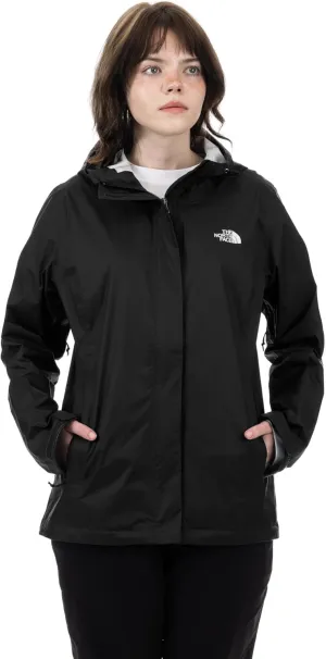 THE NORTH FACE Womens Venture 2 Waterproof Hooded Rain Jacket (Standard and Plus Size), TNF Black, Large