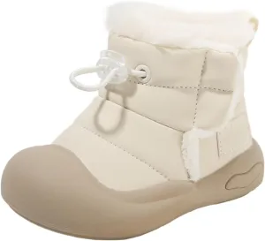 Toddler Boy Girl Snow Winter Boots Winter Warm Fur Lining Ankle Boots Snow Boots Toddler Kids Warm Non-Slip Boots
