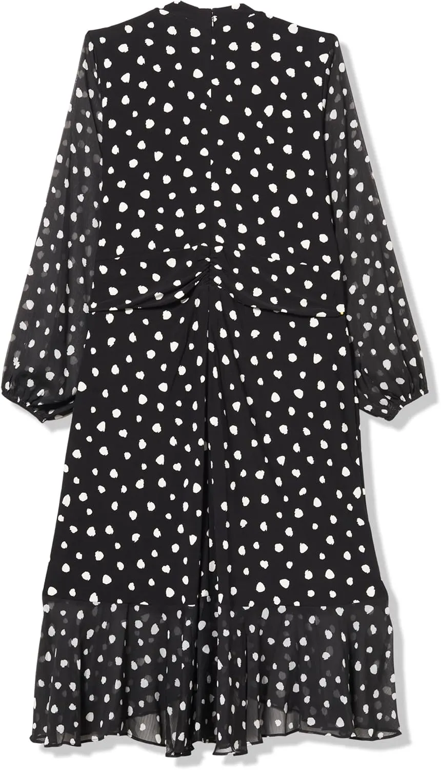 Tommy Hilfiger Women's Jersey Body Surplice Neck Assymetric Hem Midi Dress