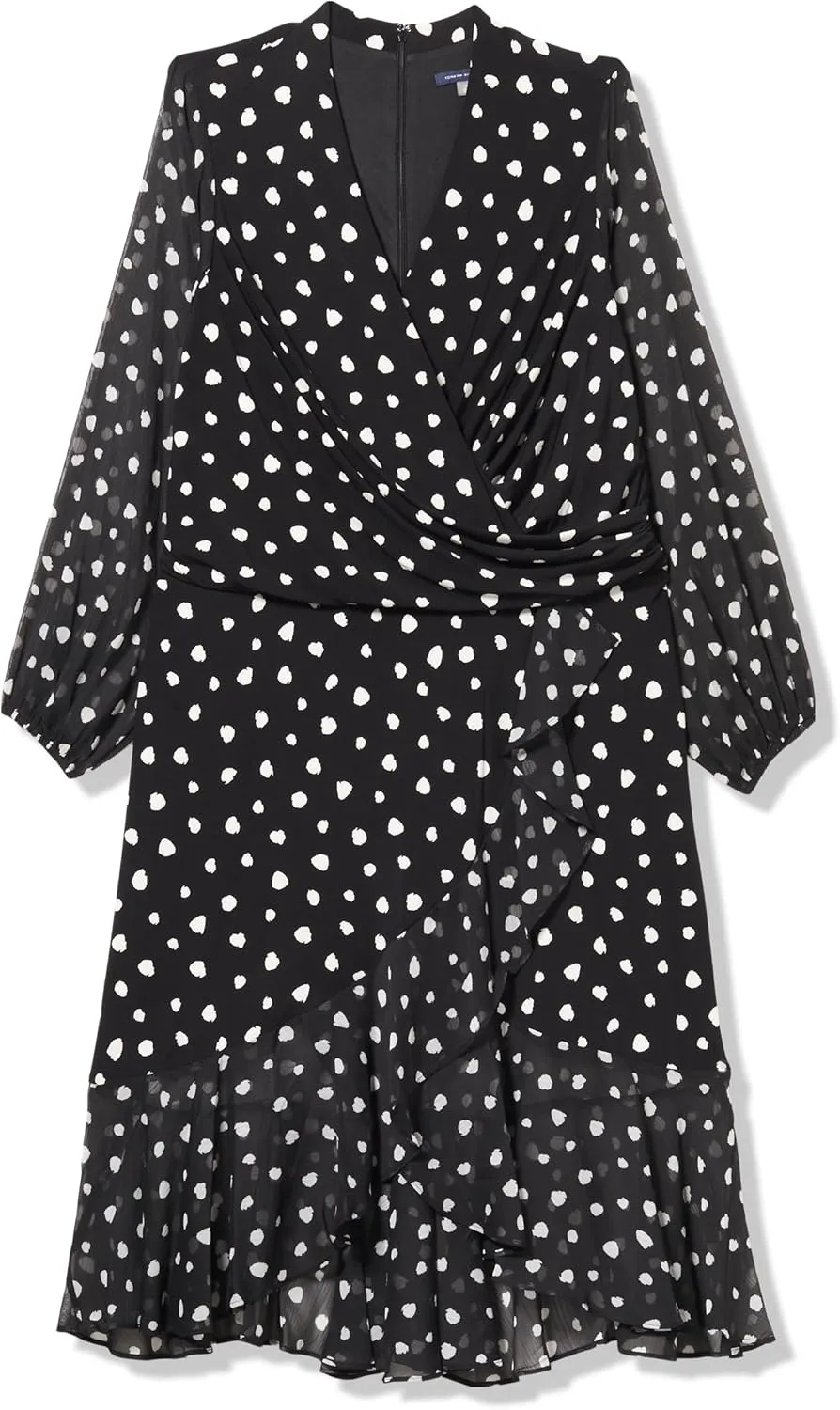 Tommy Hilfiger Women's Jersey Body Surplice Neck Assymetric Hem Midi Dress