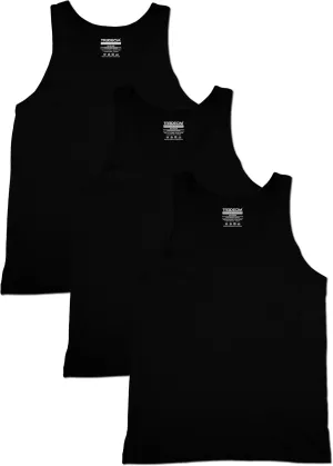 TREDECIM Men Organic Cotton Crew Neck Tank Tops Casual Classic Sleeveless Undershirts Pack of 3
