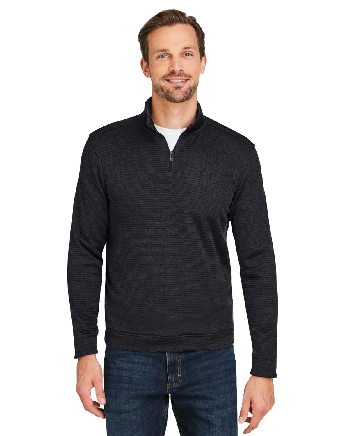 Under Armour Mens Storm Sweaterfleece Custom Quarter-Zips, Black