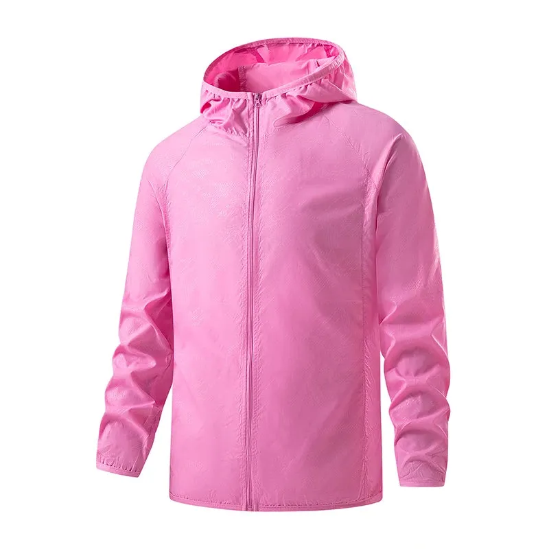 Unisex Waterproof Hiking Jacket with Sun Protection