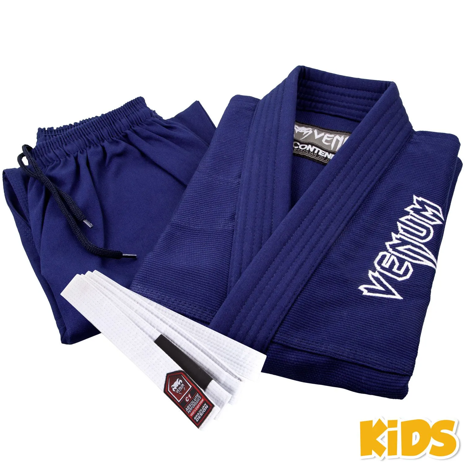 Venum Contender Kids BJJ Gi Navy (Free white belt included)
