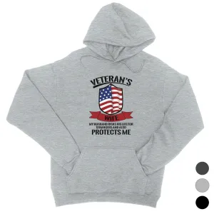 Veterans Wife Hoodie Unisex Hooded Sweatshirt Proud Army Wife Gift