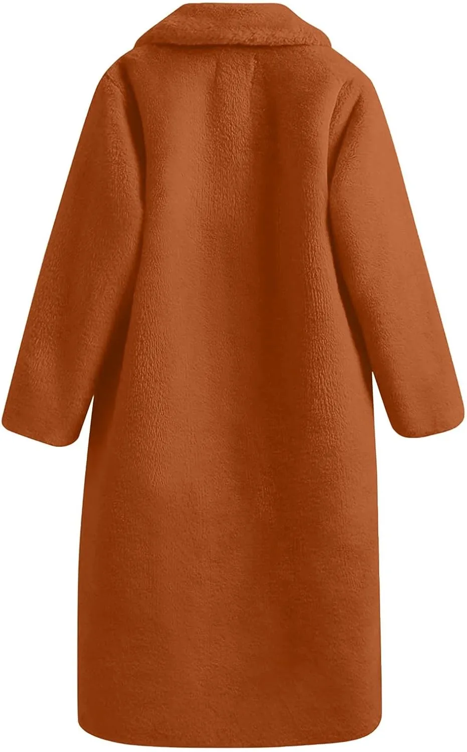 Women Faux Fur Long Coat Warm Winter Fleece Fuzzy Jacket Open Front Long Cardigan Thickened Sherpa Outerwear Overcoat