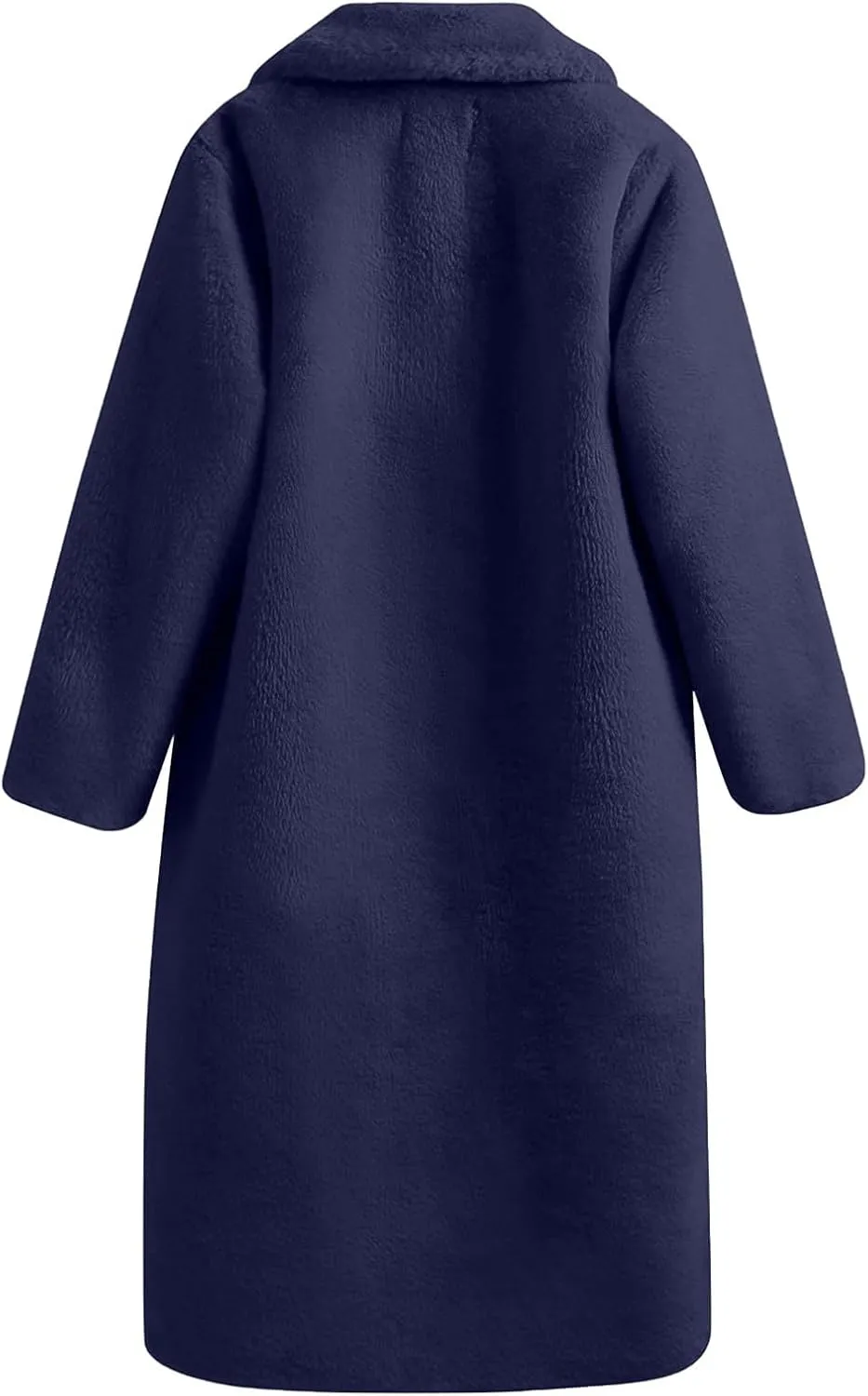 Women Faux Fur Long Coat Warm Winter Fleece Fuzzy Jacket Open Front Long Cardigan Thickened Sherpa Outerwear Overcoat