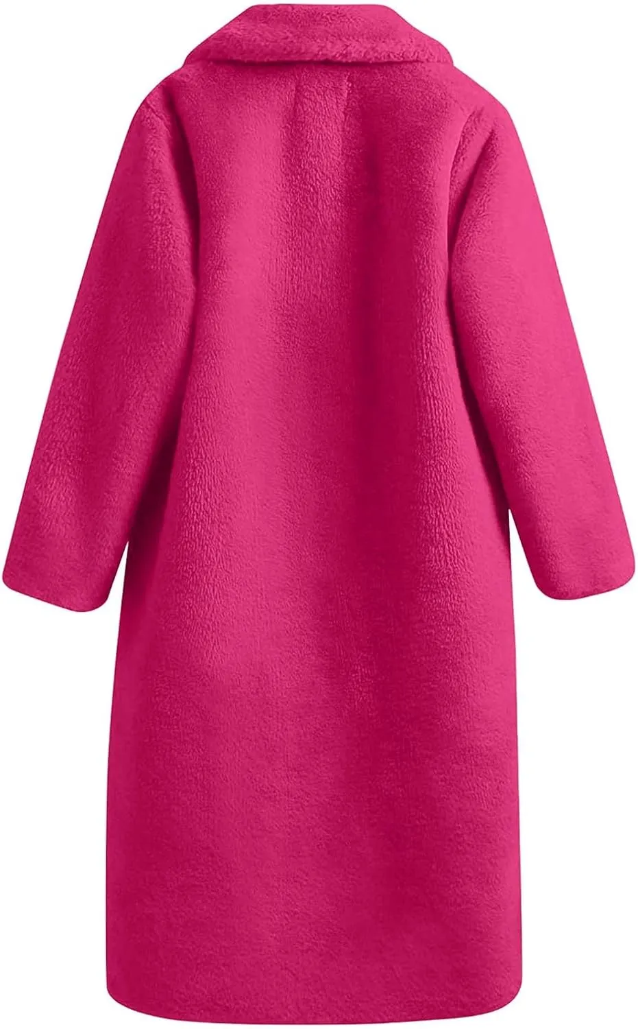 Women Faux Fur Long Coat Warm Winter Fleece Fuzzy Jacket Open Front Long Cardigan Thickened Sherpa Outerwear Overcoat