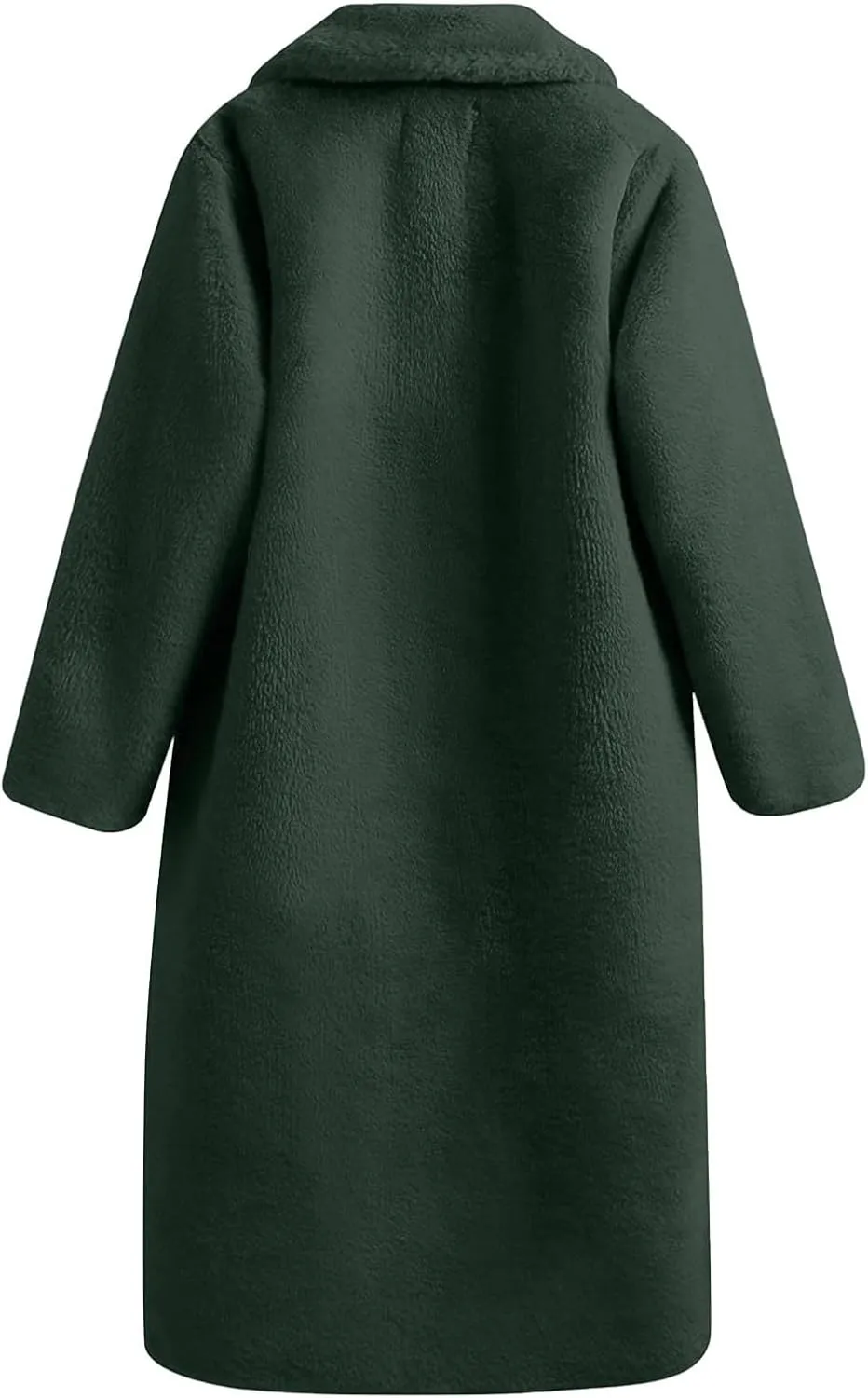 Women Faux Fur Long Coat Warm Winter Fleece Fuzzy Jacket Open Front Long Cardigan Thickened Sherpa Outerwear Overcoat