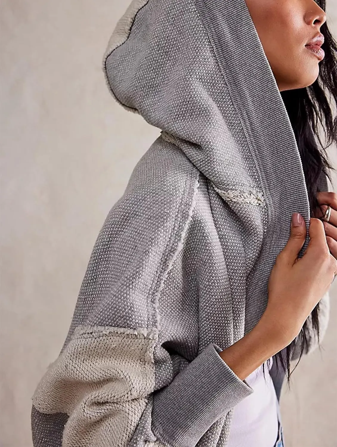 Women Lightweight Hoodie Cardigans Y2K Open Front Hooded Coatigan Casual Long Sleeve Coat Jacket Fall Outfits