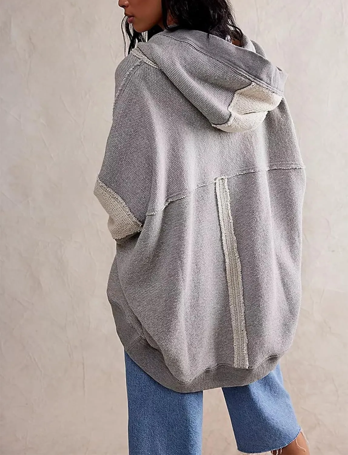 Women Lightweight Hoodie Cardigans Y2K Open Front Hooded Coatigan Casual Long Sleeve Coat Jacket Fall Outfits
