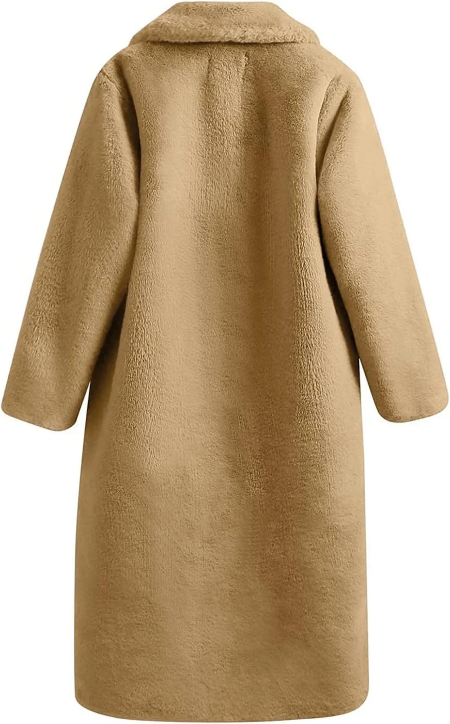 Women Luxury Faux Fur Coat Comfort Warm Winter Fleece Parka Jacket Open Front Long Cardigan Sherpa Outerwear Overcoat