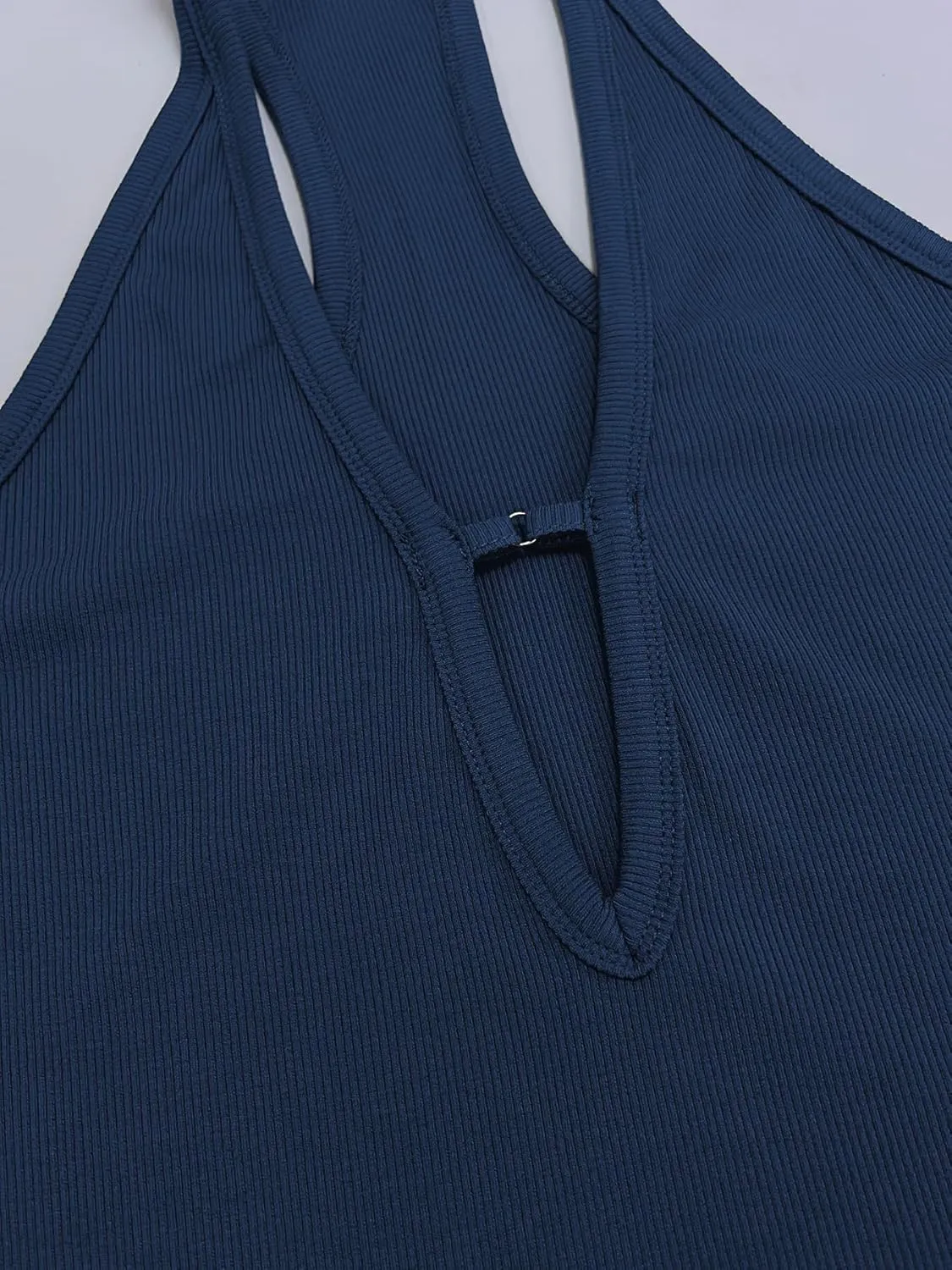 Women Workout Tops Racerback Tank Tops Basic Cute Summer 2025 Deep V Neck Going Out Slim Fit Shirts