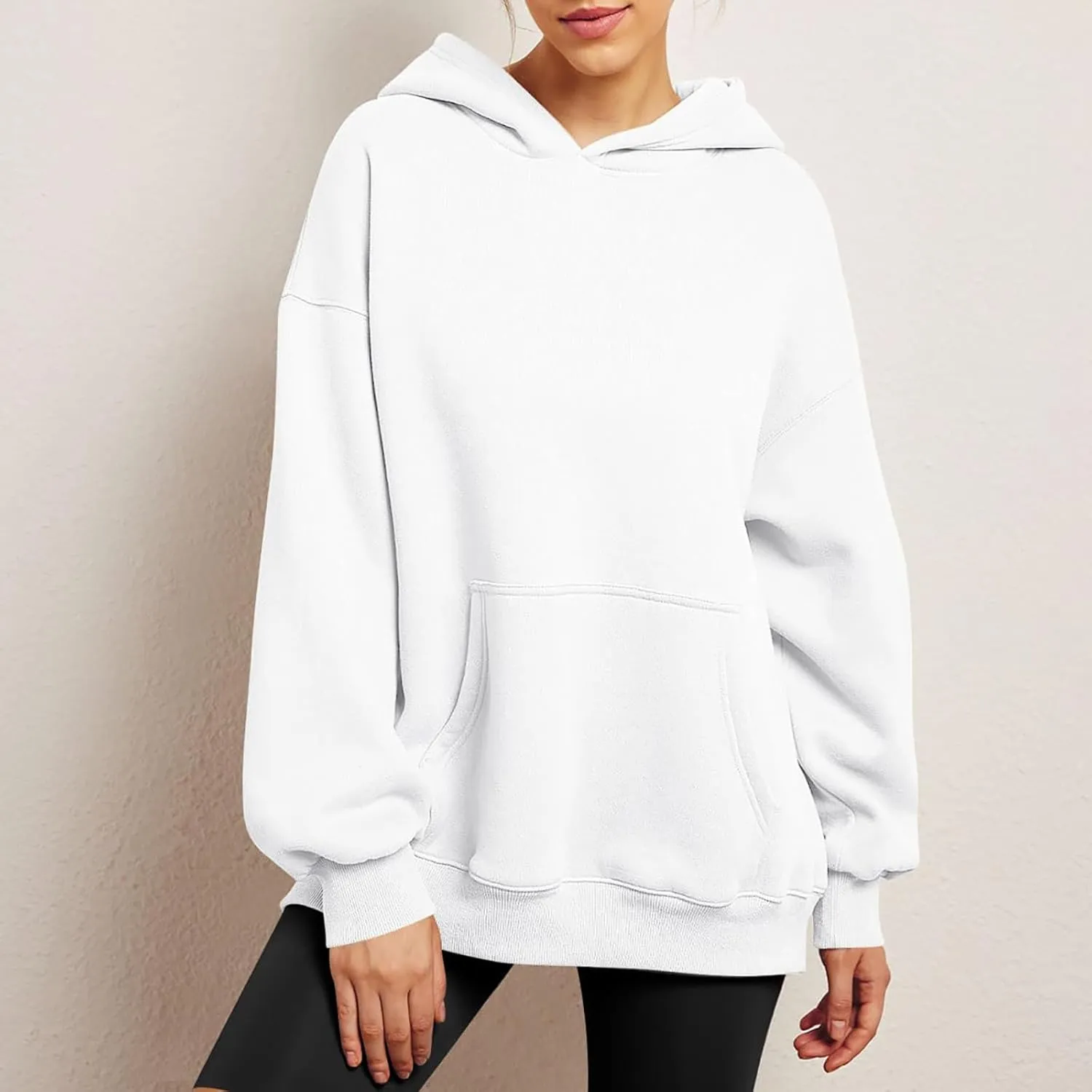 Women's Camo Hoodie Maple-Leaf Print Oversized Sweatshirt Fleece Hooded Sweatshirts with Pocket Casual Fall Pullover