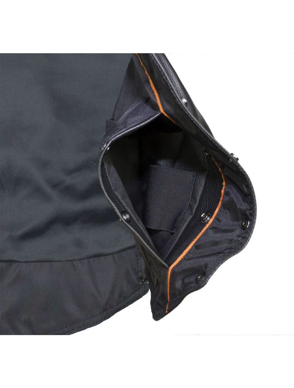 Womens Cowhide Leather Motorcycle 7 Pockets Vest CCW Side Laces