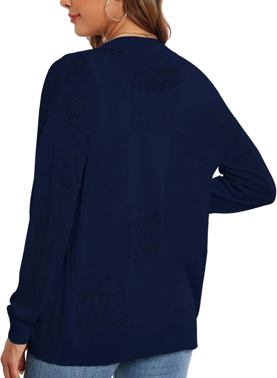 Women's Cropped Cardigan Sweaters for Women Lightweight V Neck Button Knit Shrug Sweater S-XXL