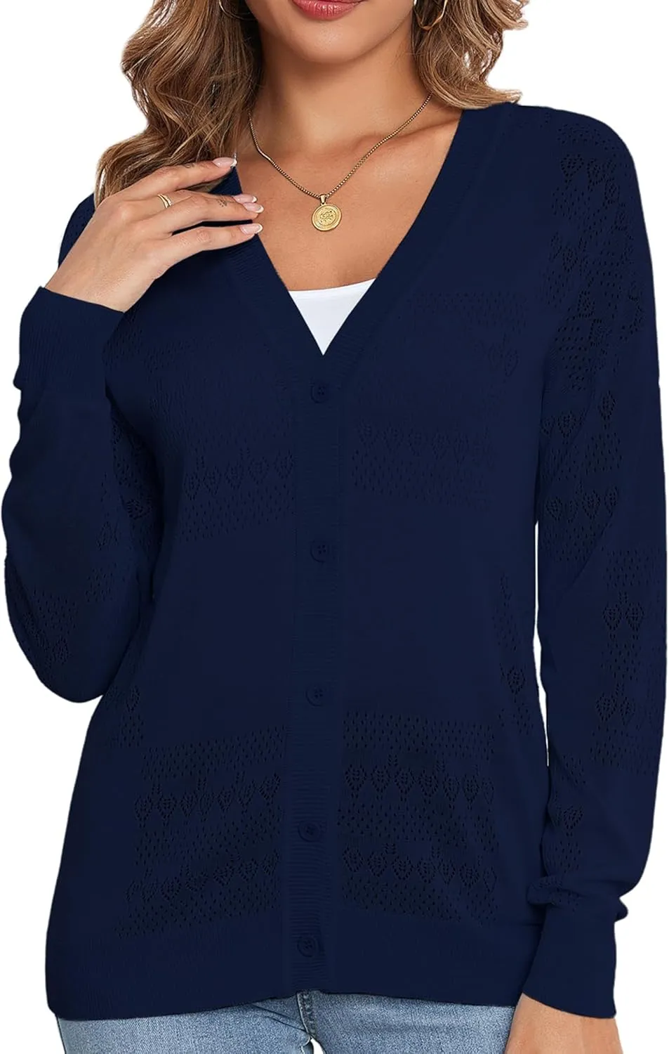 Women's Cropped Cardigan Sweaters for Women Lightweight V Neck Button Knit Shrug Sweater S-XXL