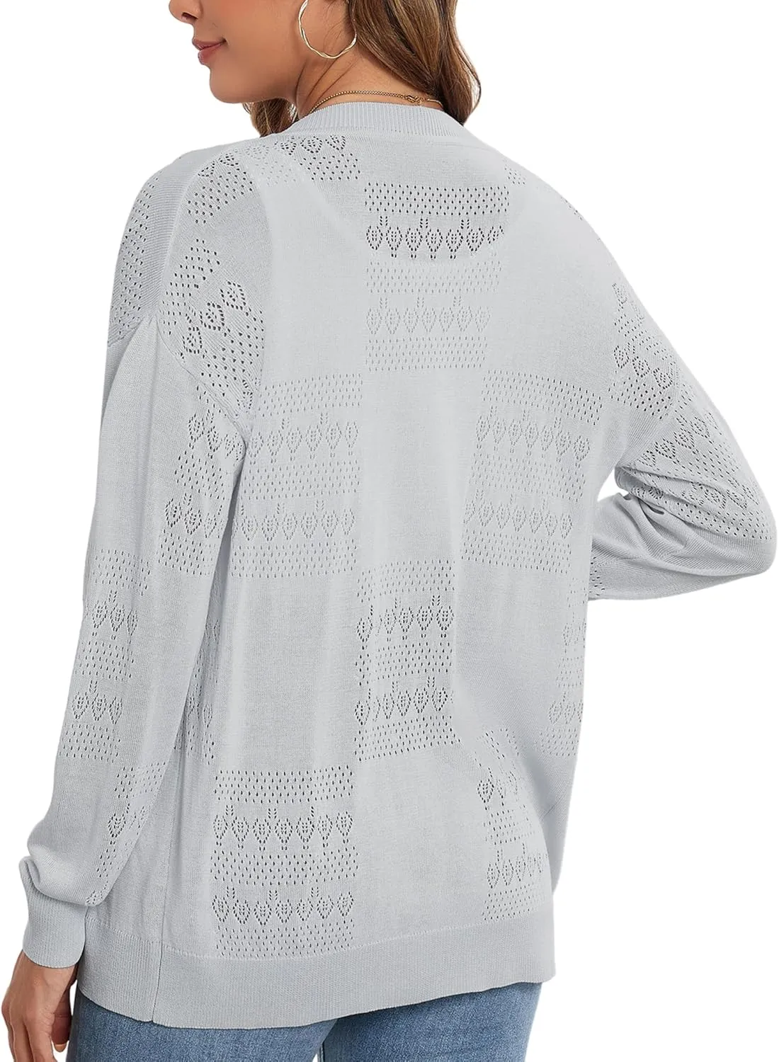 Women's Cropped Cardigan Sweaters for Women Lightweight V Neck Button Knit Shrug Sweater S-XXL