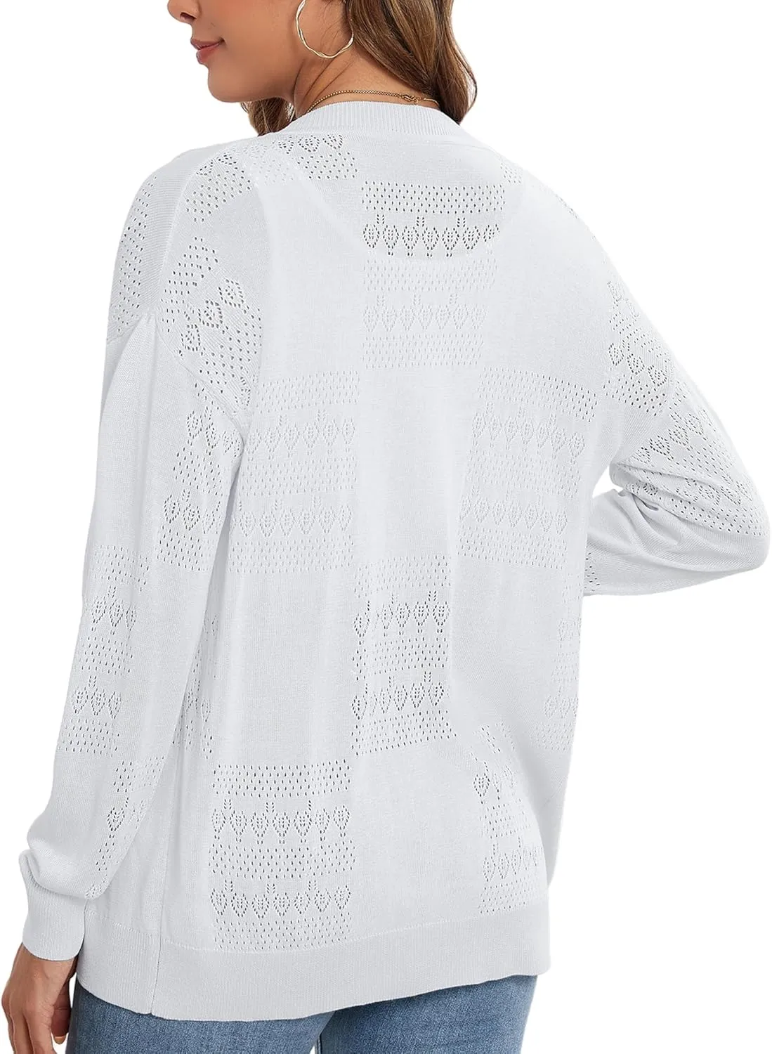 Women's Cropped Cardigan Sweaters for Women Lightweight V Neck Button Knit Shrug Sweater S-XXL