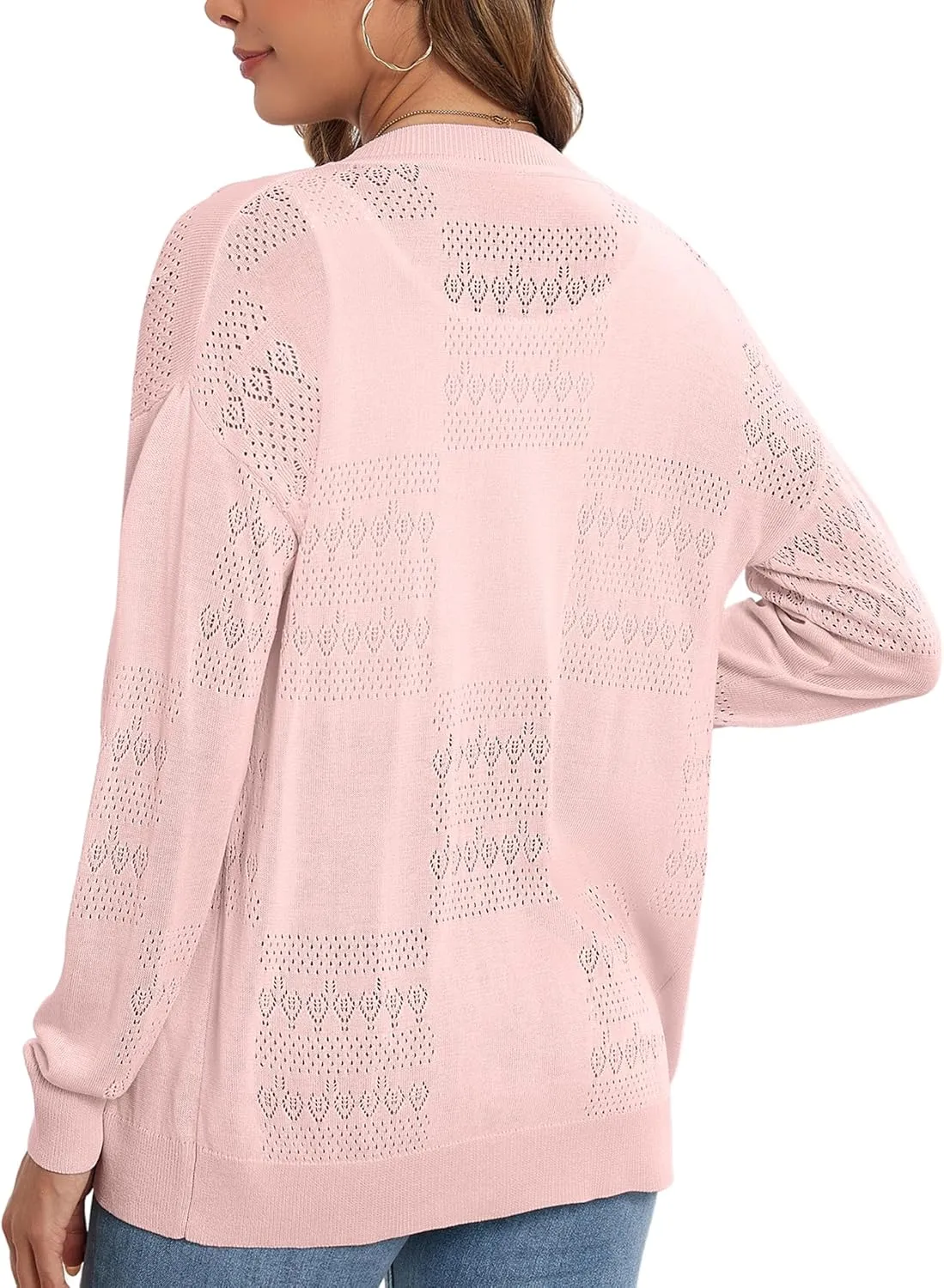 Women's Cropped Cardigan Sweaters for Women Lightweight V Neck Button Knit Shrug Sweater S-XXL