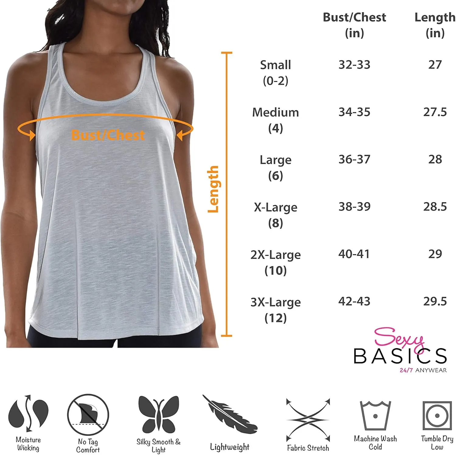 Women's Everyday Flowy Burnout Slub Racer Back Active Workout Tank Tops- 10 Pack
