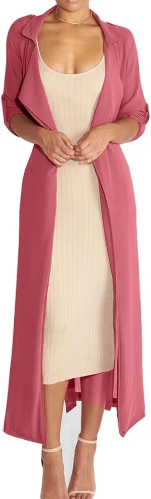 Womens Long Sleeve Fashion Chiffon Lightweight Maxi Sheer Duster Cardigans