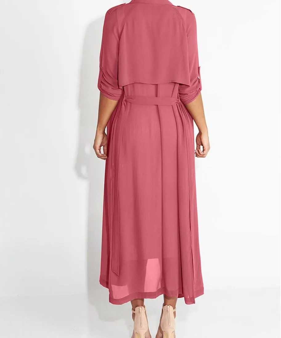 Womens Long Sleeve Fashion Chiffon Lightweight Maxi Sheer Duster Cardigans