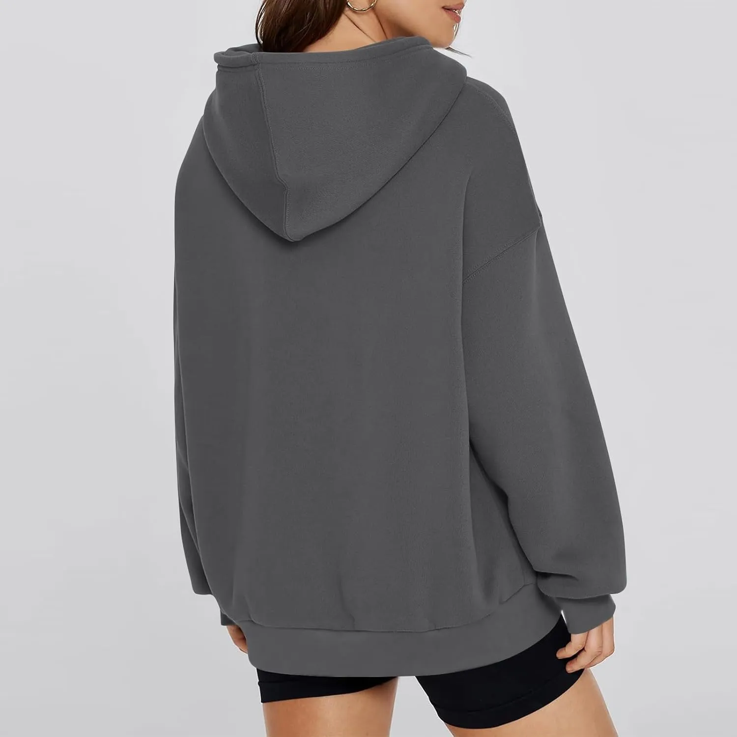 Womens Oversized Sweatshirts 2024 Fashion Fleece Hoodies Pullover Long Sleeve Hooded Sweatshirt Fall Winter Outfits