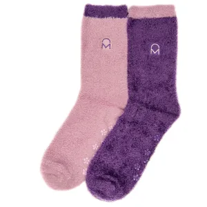 Women's Soft Anti-Skid Winter Feather Socks - 2-Pairs - Set A2
