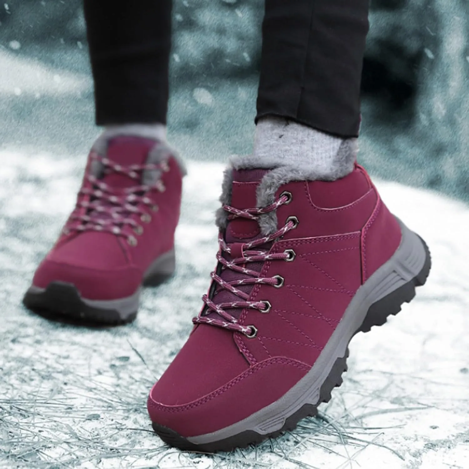 Work Boots for Men Steel Toe Hiking Sneakers Boot with Comfort Women Working Shoes Food Service Waterproof Platform Shoes Work Hike Grounded Footwear
