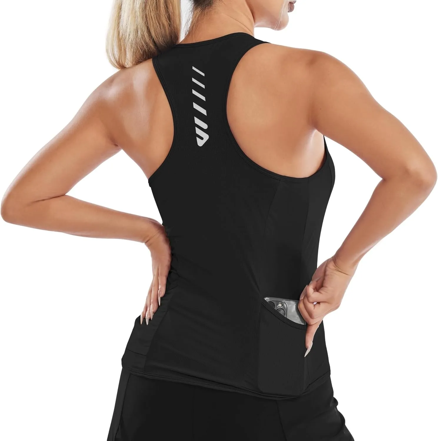 Wulibike Sleeveless Cycling Jersey Women Running Vest 2 Pcs Breathable tank top Quick-Dry shirts with Pockets
