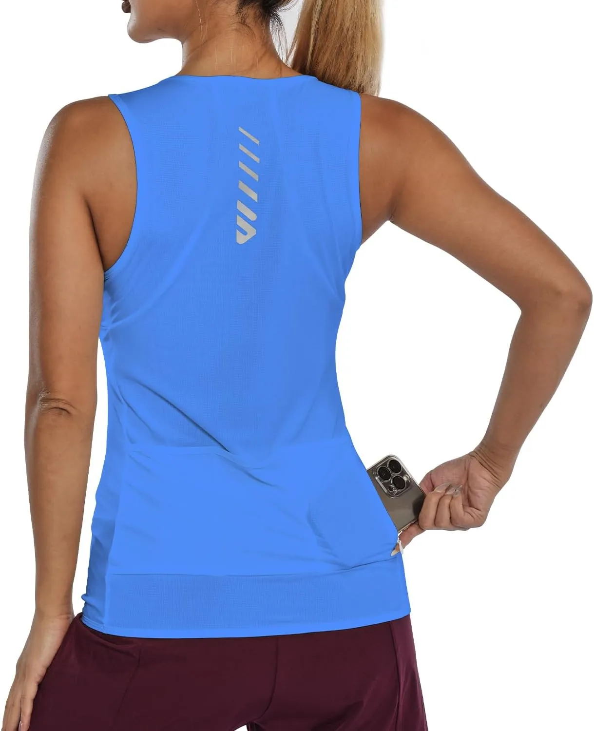 Wulibike Sleeveless Cycling Jersey Women Running Vest 2 Pcs Breathable tank top Quick-Dry shirts with Pockets