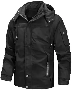 Xingfenly Winter Thicken Hooded Mid-length Cotton Coat Outdoor Windbreaker Padded Warm Jackets Oversized